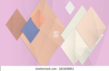 Abstract vector cover template with folded paper overlapping geometric shapes. Environmental design with cut out geometric objects made of recycled reused paper. Top view geometric pattern.