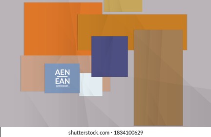 Plantilla de cubierta vectorial abstracta con formas geométricas solapadas de papel doblado. Diseño ambiental con objetos geométricos cortados hechos de papel reciclado reutilizado. Patrón geométrico de vista superior.