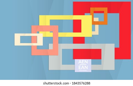 Abstract vector cover template with folded paper overlapping geometric shapes. Environmental design with cut out geometric objects made of recycled reused paper. Top view geometric pattern.