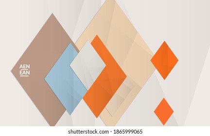 Abstract vector cover template with folded paper overlapping geometric shapes. Environmental design with cut out geometric objects made of recycled reused paper. Top view geometric pattern.