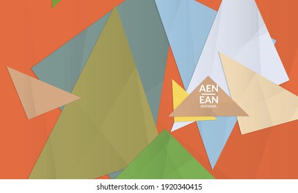 Abstract vector cover template with folded paper overlapping geometric shapes. Environmental design with cut out geometric objects made of recycled reused paper. Top view geometric pattern.