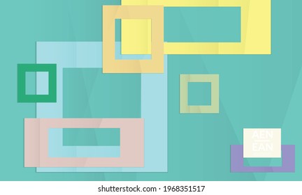 Abstract vector cover template with folded paper overlapping geometric shapes. Environmental design with cut out geometric objects made of recycled reused paper. Top view geometric pattern.
