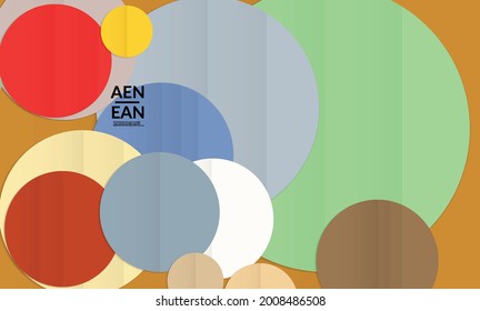 Abstract vector cover template with folded paper overlapping geometric shapes. Environmental design with cut out geometric objects made of recycled reused paper. Top view geometric pattern.