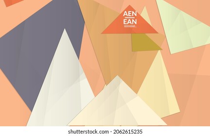 Abstract vector cover template with folded paper overlapping geometric shapes. Environmental design with cut out geometric objects made of recycled reused paper. Top view geometric pattern.