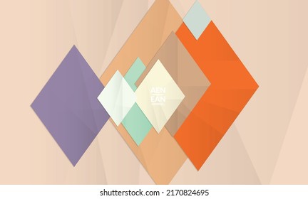 Abstract vector cover template with folded paper overlapping geometric shapes. Environmental design with cut out geometric objects made of recycled reused paper. Top view geometric pattern.