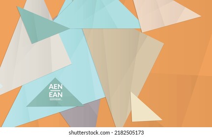 Abstract vector cover template with folded paper overlapping geometric shapes. Environmental design with cut out geometric objects made of recycled reused paper. Top view geometric pattern.
