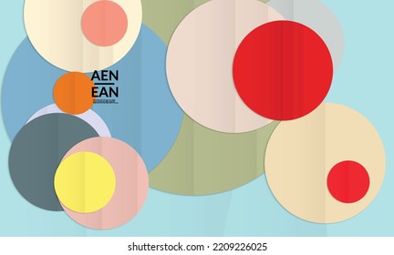 Abstract vector cover template with folded paper overlapping geometric shapes. Environmental design with cut out geometric objects made of recycled reused paper. Top view geometric pattern.