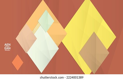 Abstract vector cover template with folded paper overlapping geometric shapes. Environmental design with cut out geometric objects made of recycled reused paper. Top view geometric pattern.