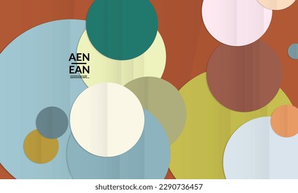 Abstract vector cover template with folded paper overlapping geometric shapes. Environmental design with cut out geometric objects made of recycled reused paper. Top view geometric pattern.