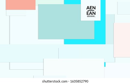 Abstract vector cover template with paper cut overlapping rectangles squares. Vintage art design poster for marketing technology of saving nature recycling paper using renewable resources