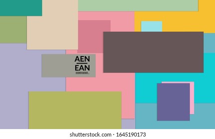 Abstract vector cover template with paper cut overlapping rectangles squares. Vintage art design poster for marketing technology of saving nature recycling paper using renewable resources