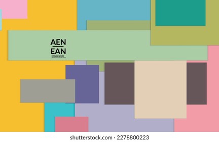 Abstract vector cover template with paper cut overlapping rectangles squares. Vintage art design poster for marketing technology of saving nature recycling paper using renewable resources