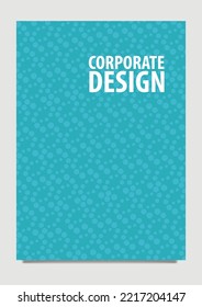 Abstract vector cover template using blue color and halftone dots. Cover with pattern decoration. Suitable for annual report, catalog, book, magazine, template, company profile, and document.