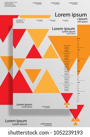 Abstract vector cover templates with graphic geometric elements. Used for brochures, posters, covers and banners. Vector illustration. Vector EPS 10.
