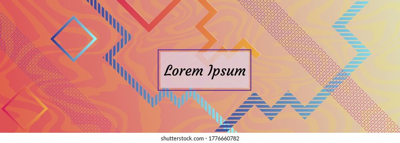 Abstract vector covers design with line, gradient and vibrant color. Simply geometric background