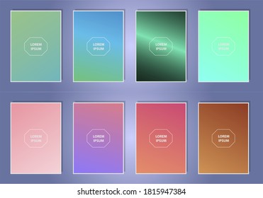 Abstracto de las cubiertas vectoriales diseño con línea, gradiente y color vibrante. Fondo simplemente geométrico
