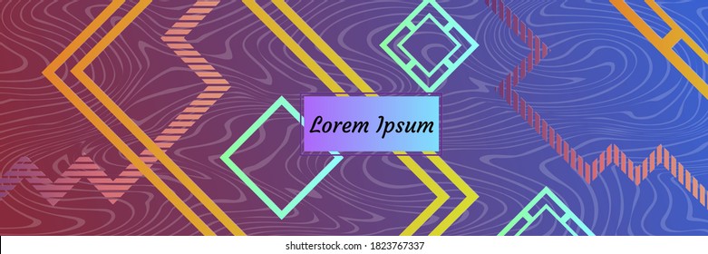 Abstract vector covers design with line, gradient and vibrant color. Simply geometric background