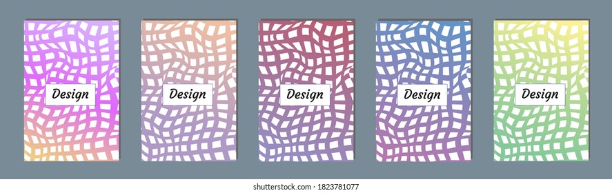 Abstract vector covers design with line, gradient and vibrant color. Simply geometric background