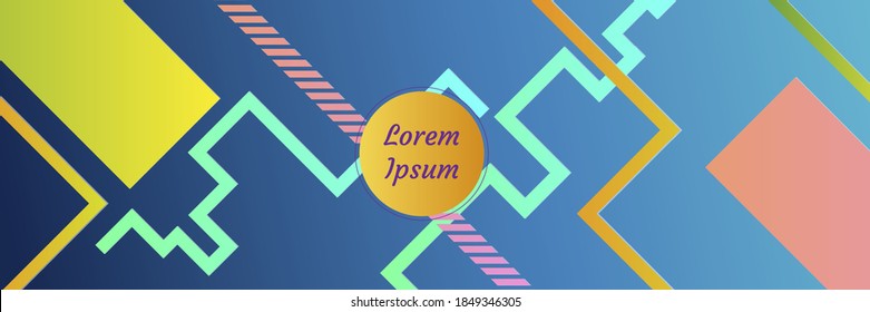 Abstract vector covers design with line, gradient and vibrant color. Simply geometric background