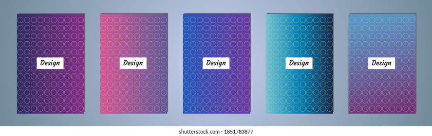 Abstract vector covers design with line, gradient and vibrant color. Simply geometric background
