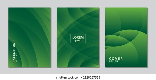 Abstract vector covers design template. Green cover template. gradient background. Wave Background for decoration presentation, brochure, flyer, catalog, poster, book, magazine, banner, web page