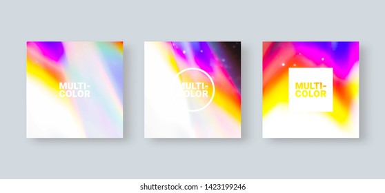 Abstract vector covers set. Gradient backgrounds. Liquid texture, galaxy templates. Futuristic posters. Square templates for banners, brochures, flyers, invitations, posters for party.2. Eps 10