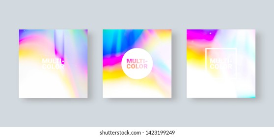 Abstract vector covers set. Gradient backgrounds. Liquid texture, galaxy templates. Futuristic posters. Square templates for banners, brochures, flyers, invitations, posters for party.1. Eps 10