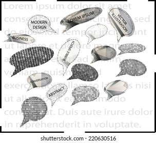 Abstract Vector Creative Background with Bubble Speeches for your Design