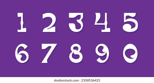Abstract vector creative color geometry shapes' numerals. font alphabet vector illustrations.