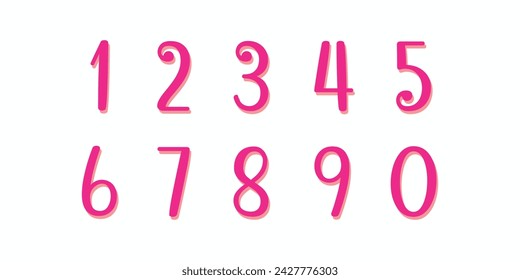 Abstract vector creative color geometry shapes' numerals. font alphabet vector illustrations.