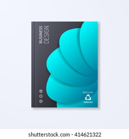 Abstract vector creative colorful brochure design template