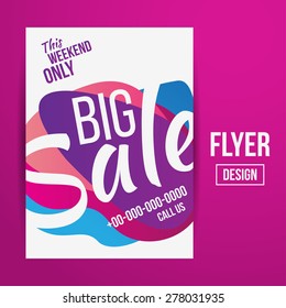 Abstract Vector Creative Sale Flyers, can be used as poster or banner design. For shopping.