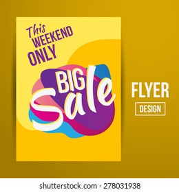 Abstract Vector Creative Sale Flyers, can be used as poster or banner design. For shopping.