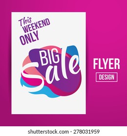 Abstract Vector Creative Sale Flyers, can be used as poster or banner design. For shopping.