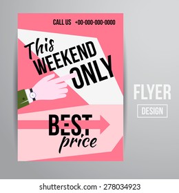 Abstract Vector Creative Sale Flyers, can be used as poster or banner design. For shopping.