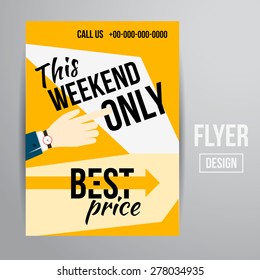 Abstract Vector Creative Sale Flyers, can be used as poster or banner design. For shopping.