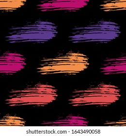 Abstract vector creative seamless pattern with brush strokes. Modern seamless pattern. Grunge, sketch, watercolor, graffiti, paint. Modern trendy design.
