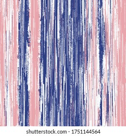 Abstract vector creative seamless pattern with brush strokes. Colorful background for printing brochure, poster, card, print, textile,magazines, sport wear. Modern trendy design. Pink and blue colors.