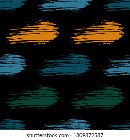 Abstract vector creative seamless pattern with brush strokes. Modern seamless pattern. Grunge, sketch, watercolor, graffiti, paint. Vector illustration.