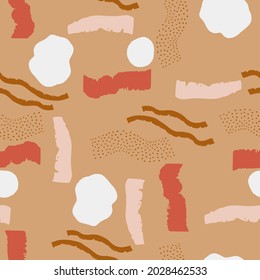 Abstract vector creative seamless pattern with brush strokes. Colorful background for printing brochure, wrapping paper, poster, card, print, textile, magazines, sport wear.Modern trendy design.