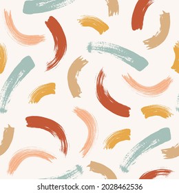 Abstract vector creative seamless pattern with brush strokes. Colorful background for printing brochure, wrapping paper, poster, card, print, textile, magazines, sport wear.Modern trendy design.