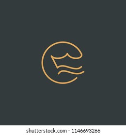 Abstract vector crown logo vector design. Sign for beauty salon, elite accessories, jewelry, hotels, spa, wedding. Vintage decorative icon queen, king, princess. Abstract sign, vector logotype.