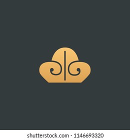 Abstract vector crown logo vector design. Sign for beauty salon, elite accessories, jewelry, hotels, spa, wedding. Vintage decorative icon queen, king, princess. Abstract sign, vector logotype.