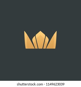 Abstract vector crown logo vector design. Sign for beauty salon, elite accessories, jewelry, hotels, spa, wedding. Vintage decorative icon queen, king, princess. Abstract sign, vector logotype.