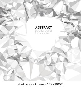 Abstract vector crumpled paper background for your text