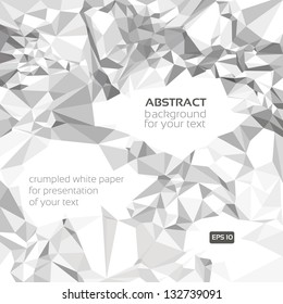 Abstract vector crumpled paper banner for your presentation