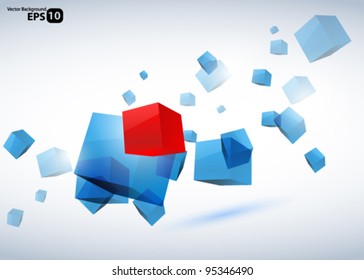 Abstract vector cubes background