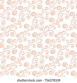 Abstract vector curly ornamental pattern