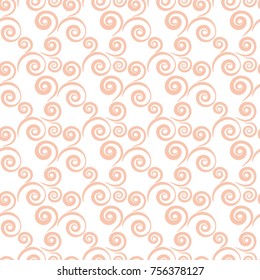 Abstract vector curly ornamental pattern