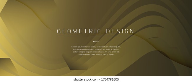 Abstract Vector Curve. Gold Geometric Movement. 3d Flow Line. Technology Poster. Yellow Abstract Vector Curve. Wave Vibrant Stripes. Fluid Magazine. Dynamic Abstract Vector Curve.